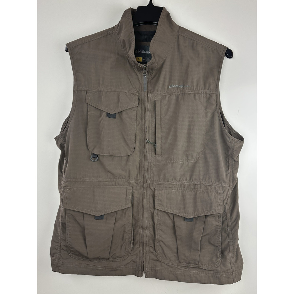 Eddie Bauer Travex Vest Multi Pocket Utility Outdoor Full Zip Ripstop Mens Large - Picture 12 of 12